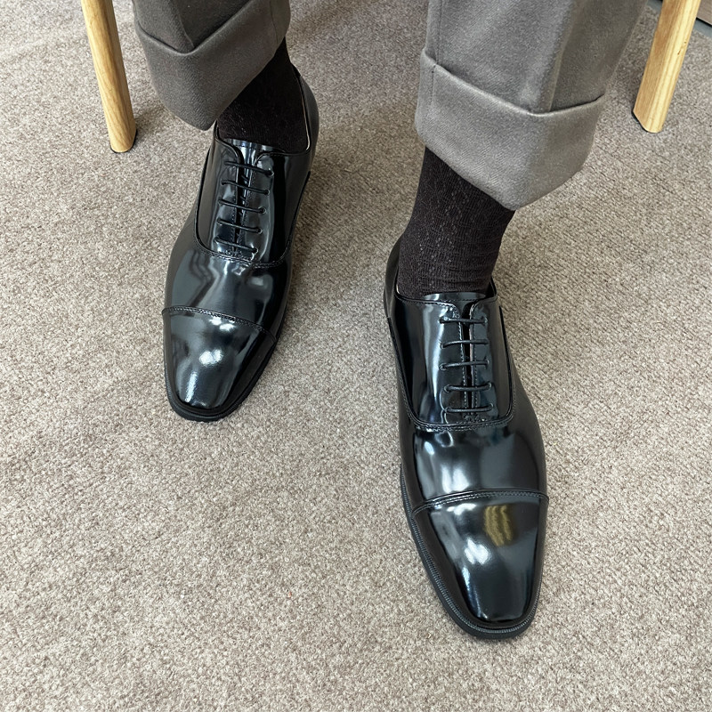 亮面漆皮牛津鞋正装三接头皮鞋英伦风商务隐形内增高6cm新郎婚鞋,淘宝优惠券,粉丝福利购,淘宝优惠卷