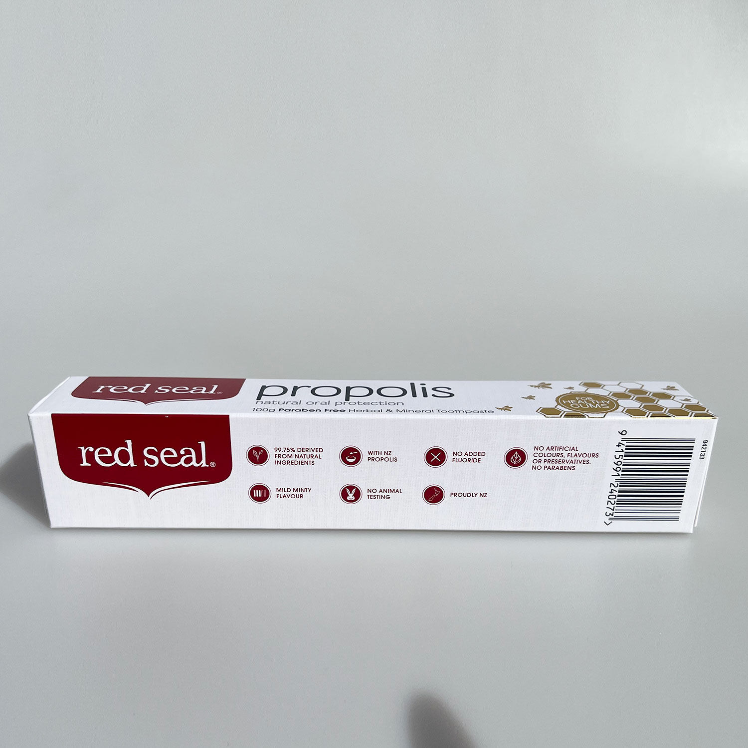 新西兰red seal红印牙膏不含氟烟民去烟渍去黄小苏打亮白蜂胶护龈 - 图2