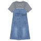 Váy hai dây giả nữ mùa hè 2019 khí chất mới là mùa hè mỏng manh phổ biến váy denim - váy đầm chân váy chữ a dáng dài váy đầm