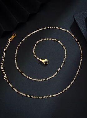 无吊坠百搭单链光链子钛钢裸链配链细链不掉色锁骨链项链素链女
