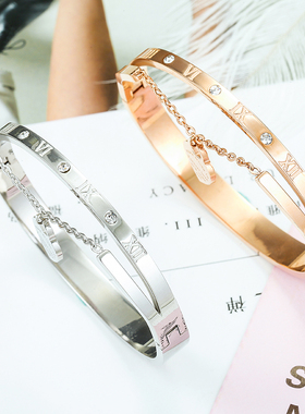 韩版冷淡风学生百搭玫瑰金手饰品