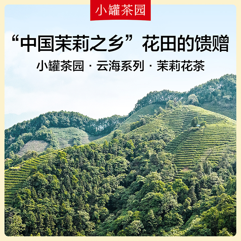 小罐茶园云海系列茉莉花茶大罐装自己喝送礼长辈官方旗舰店240g