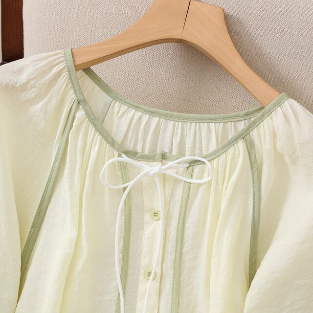 ເສື້ອຢືດ chiffon ຝຣັ່ງເຄິ່ງ cardigan ຂອງແມ່ຍິງ