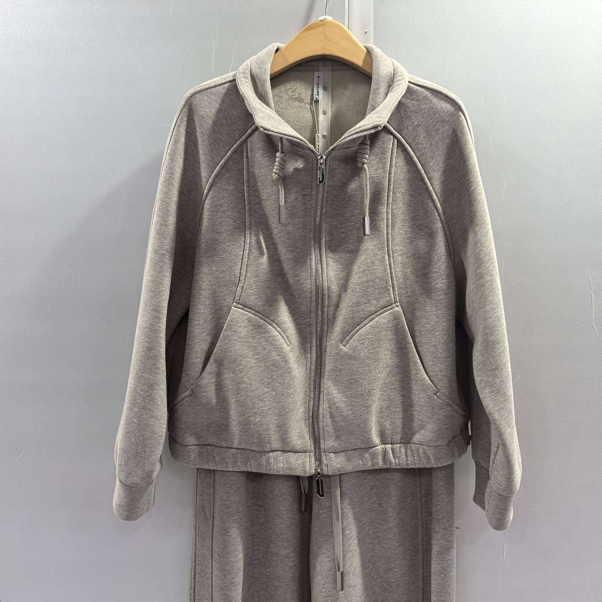 SRC-7115春装2026女新款时尚休闲套裤卫衣连帽上衣直筒裤两件套装,淘宝优惠券,粉丝福利购,淘宝优惠卷