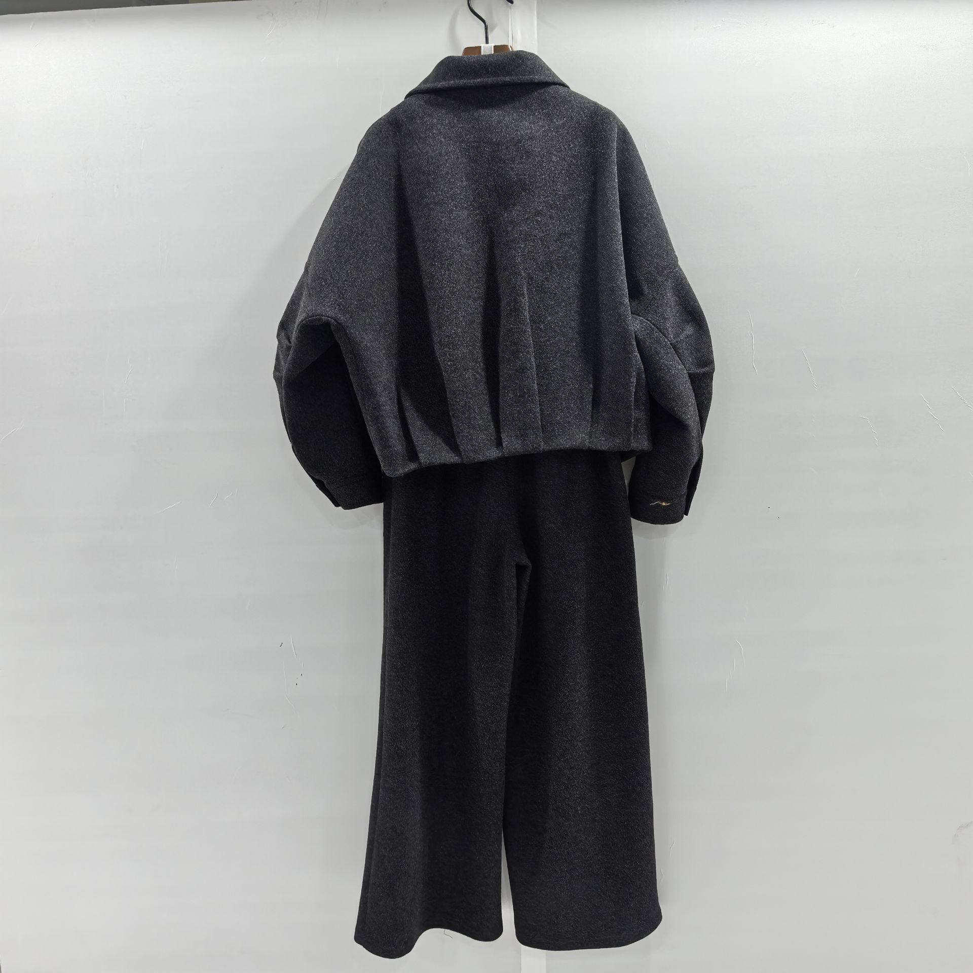 ZWNA-T008春装2026女新款时尚减龄洋气毛呢外套阔腿裤两件套套裤,淘宝优惠券,粉丝福利购,淘宝优惠卷