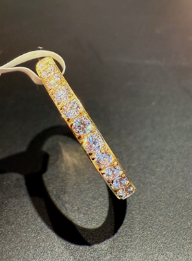 洗澡不掉色超闪钛钢镀18K金满钻锆石戒指精致百搭通勤百搭高级女