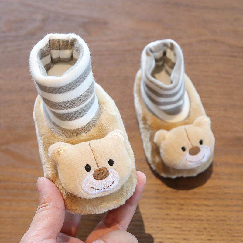 婴儿鞋子秋冬6-8个月0一1岁软底加绒鞋宝宝鞋棉鞋学步鞋断码清仓3