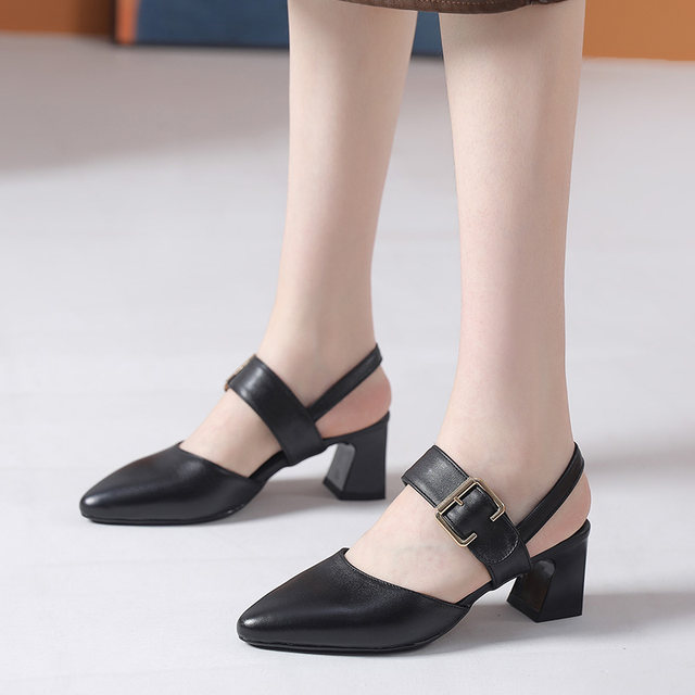 Lingfeng large-size genuine leather women's shoes soft, comfortable and breathable