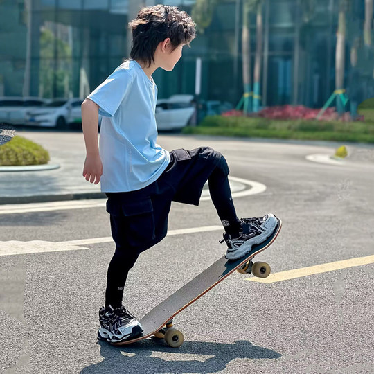 四轮滑板初学者儿童3-5-12岁以上成年专业女童小孩双翘可爱滑板车
