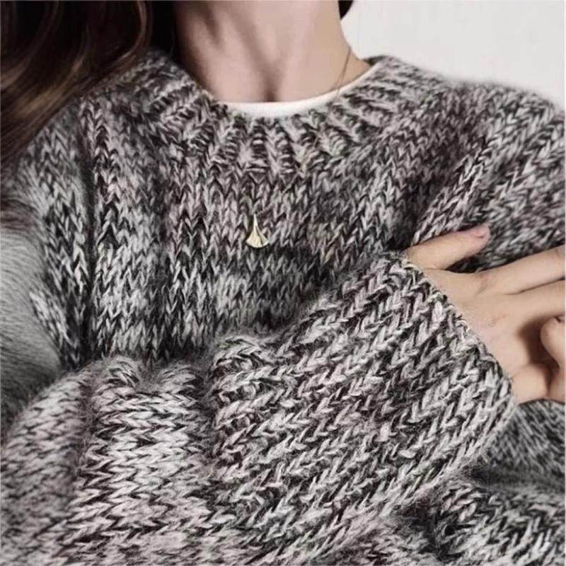 100%纯山羊绒毛衣女2025秋冬新款加厚宽松大码显瘦套头针织打底衫,淘宝优惠券,粉丝福利购,淘宝优惠卷