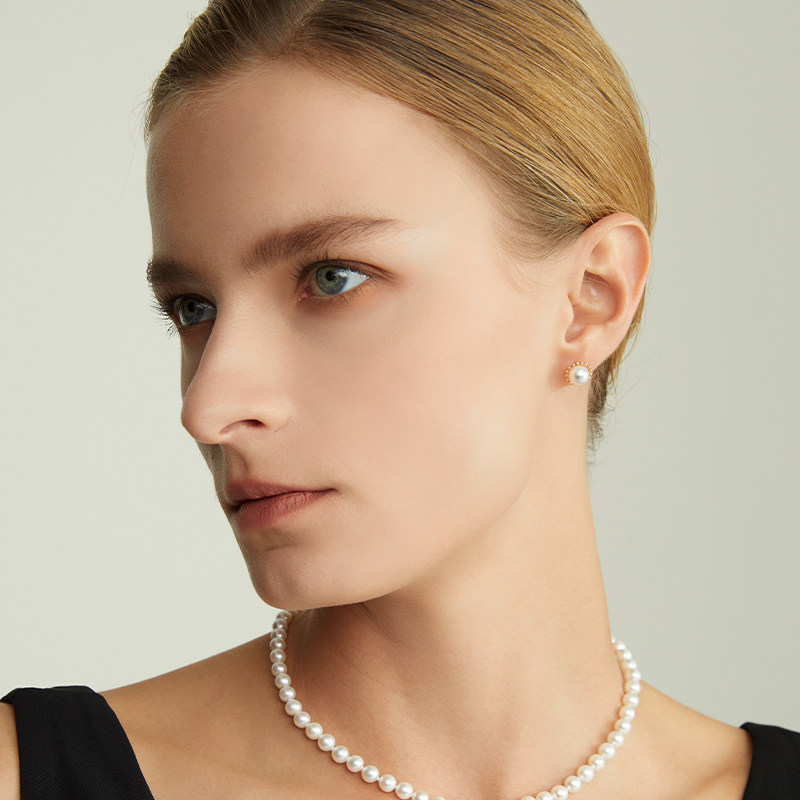 RUANS/阮仕18k金海水akoya珍珠耳钉圆满系列珍珠耳饰日常百搭礼物,淘宝优惠券,粉丝福利购,淘宝优惠卷