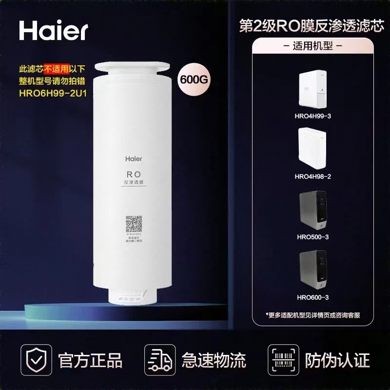 海尔净水器HRO4H98 6H98 8H98-2/4H79/4H99/6H99原装适配过滤芯 - 图0