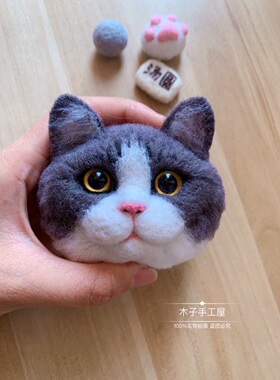 羊毛毡纯手工来图照片定制布偶美短英短各种猫猫宠物钥匙扣包挂件