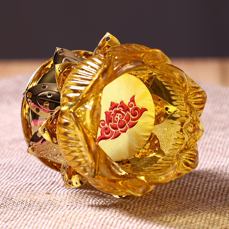 七彩莲花灯座 酥油灯灯座 家用 防风底座佛前供奉 供佛烛台摆件