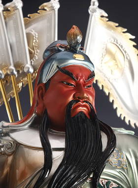 令旗纯铜关公神像关二爷武财神