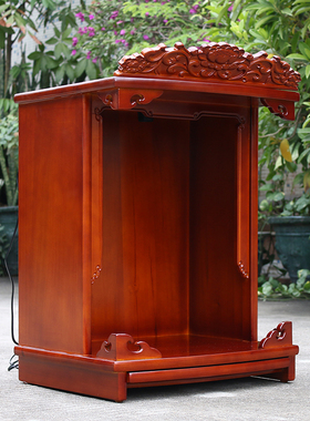 速发简易佛龛 经挂式实木佛龛小供台 家用壁济型 型吊柜 供奉财神