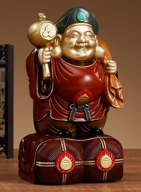 黄铜大黑天财神爷像密宗铜像