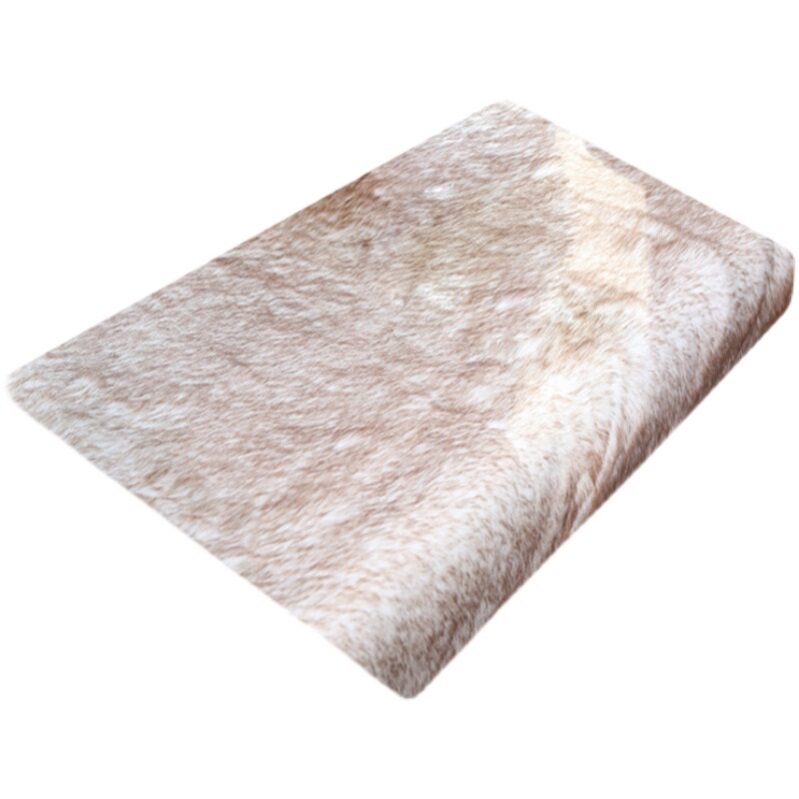 Fleece bay window mat room bedside makeup table hair mat scrubbing anti-fall mat four seasons wedding supplies blanket solid color tenant oval