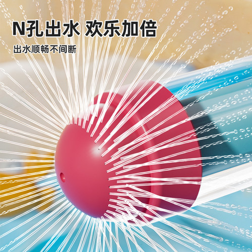 烟花水枪宝宝戏水游泳海边儿童沙滩玩具喷水抽拉式水枪2026新款女 - 图0