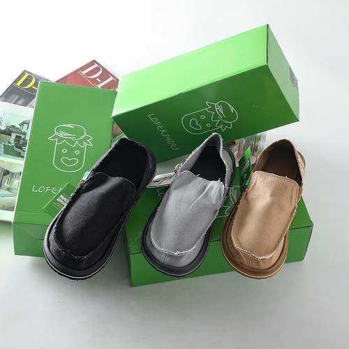 老美小整单！MD+EVA复合大底！男士户外舒爽休闲一脚蹬懒人帆布鞋 - 图0