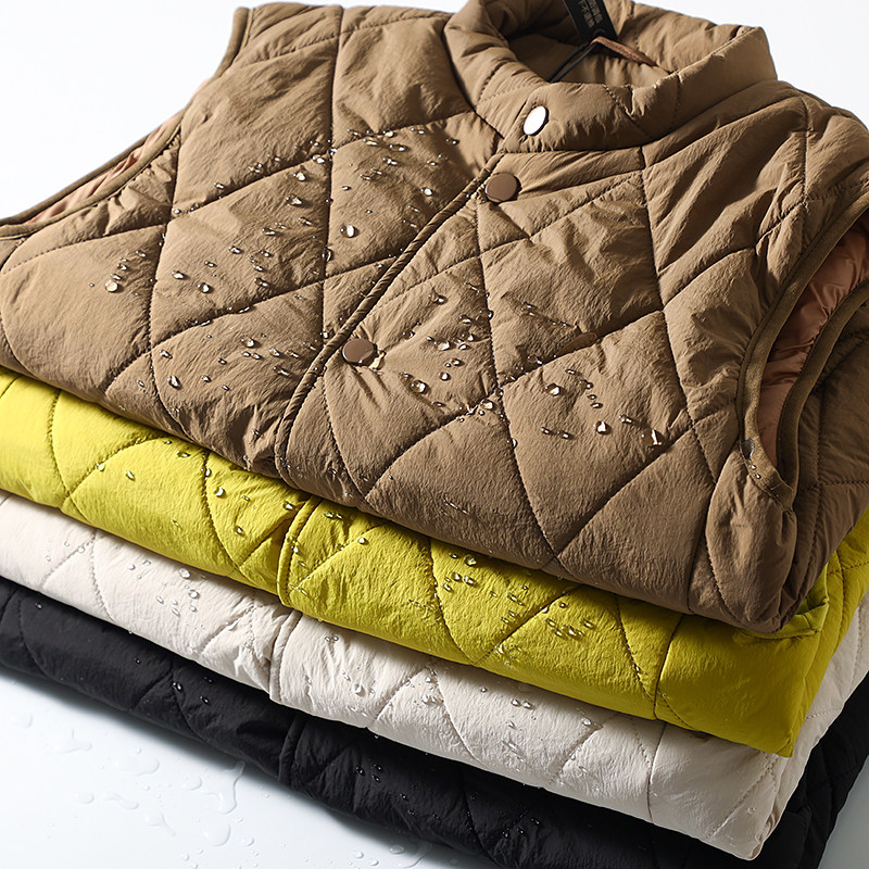 日系复古风！菱格绗缝！防风保暖！情侣款秋冬立领休闲棉马甲背心,淘宝优惠券,粉丝福利购,淘宝优惠卷