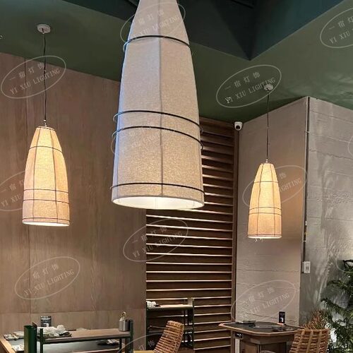 日式侘寂风餐厅吊灯新款火锅店民宿酒店吧台包厢茶室餐饮氛围灯具 - 图1