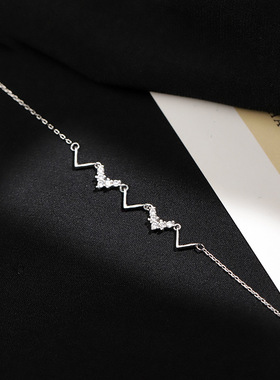 小众设计感心跳韩版学生锁骨链