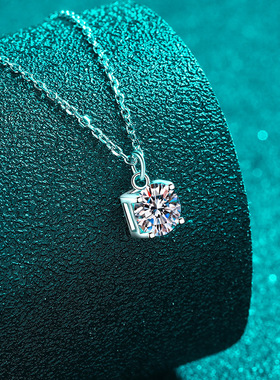 PT950铂金莫桑钻项链女款