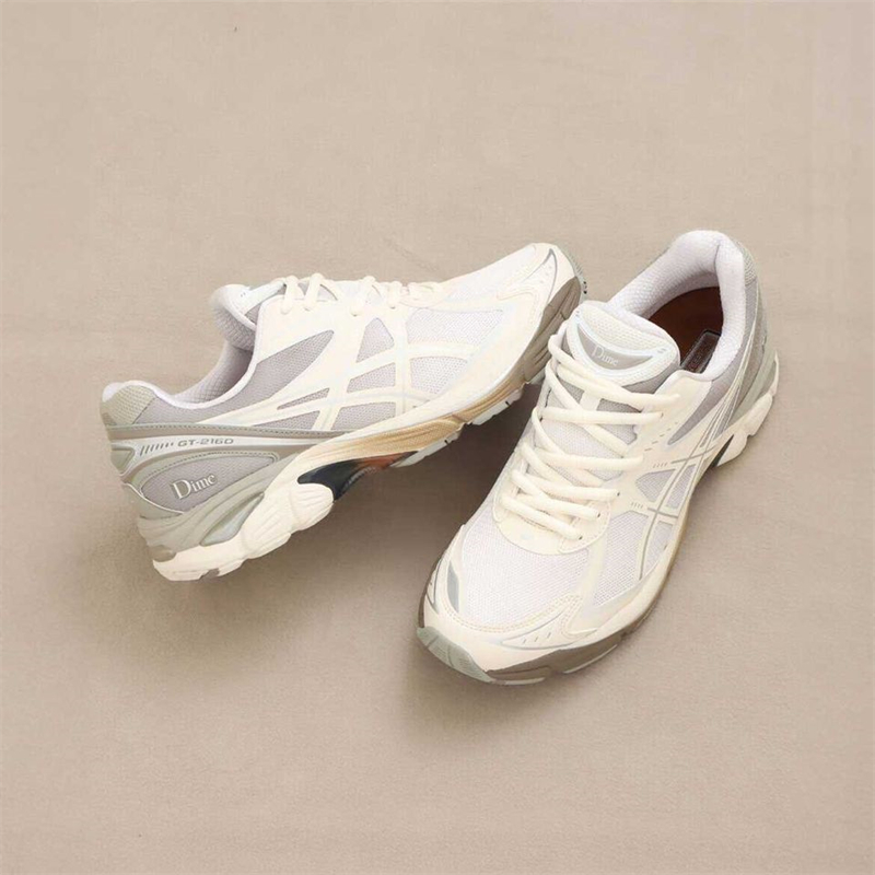 ASICS GT-2160 x DIME联名款白灰色渐变色男女复古休闲运动跑步鞋 - 图3