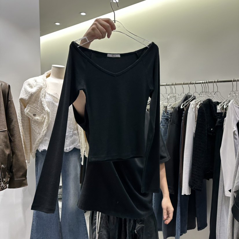 BAIE.38韩国直邮㊣女装新款人气25秋冬热卖时尚真品长袖T恤 - 图1