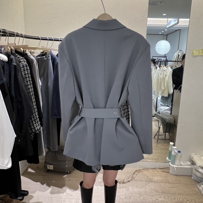 W AND J东大门㊣实拍女装新款推荐热卖时尚25秋冬夹克含腰带,淘宝优惠券,粉丝福利购,淘宝优惠卷