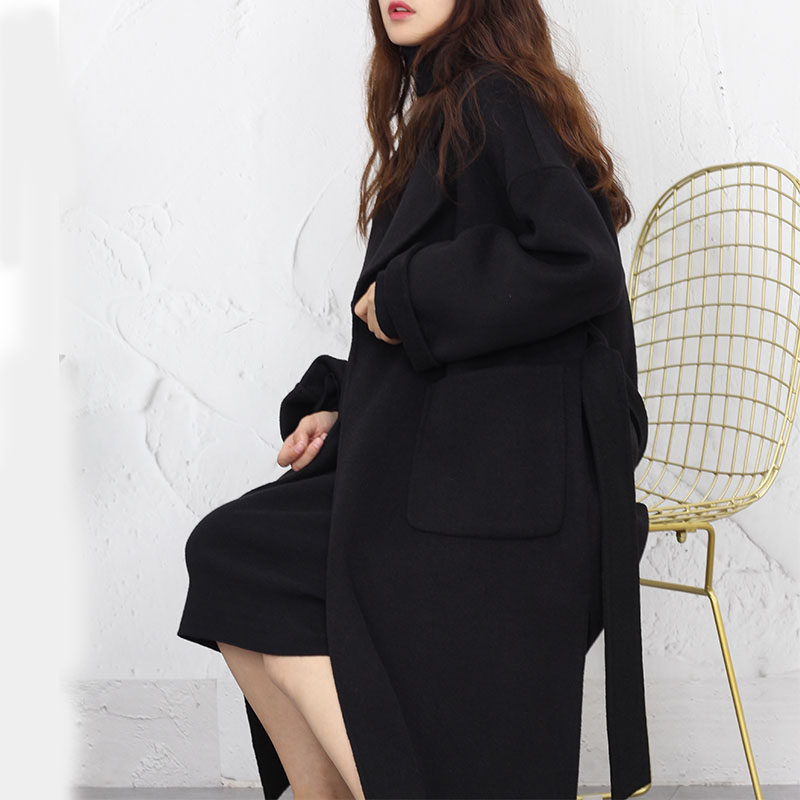 2019秋冬季流行新款双面羊绒大衣 莳儿家 定制毛呢外套