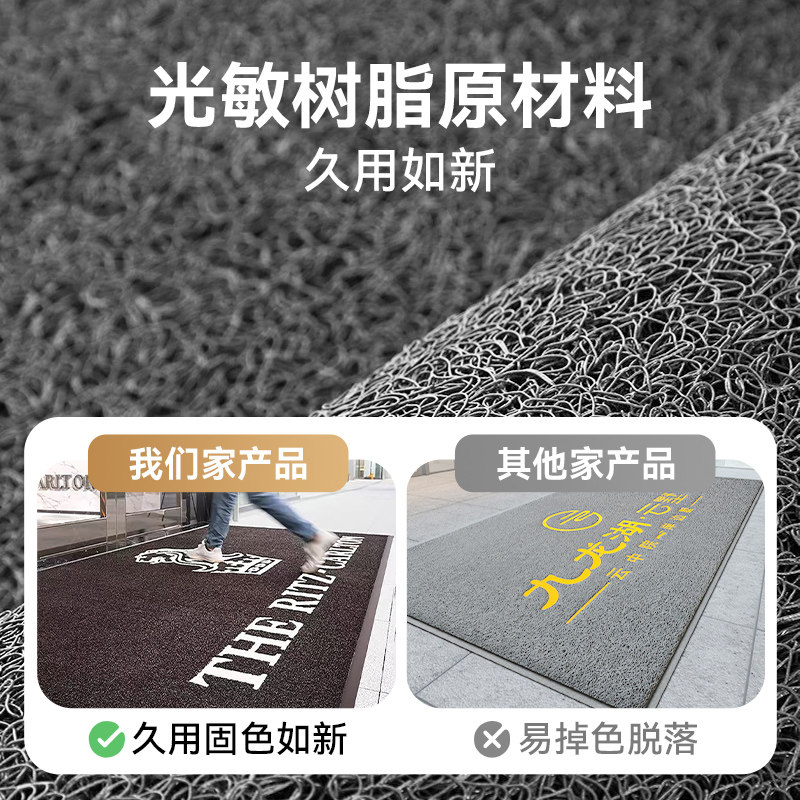 定制商用丝圈logo脚垫迎宾地毯写字楼门口定做酒店防滑门垫防尘垫,淘宝优惠券,粉丝福利购,淘宝优惠卷