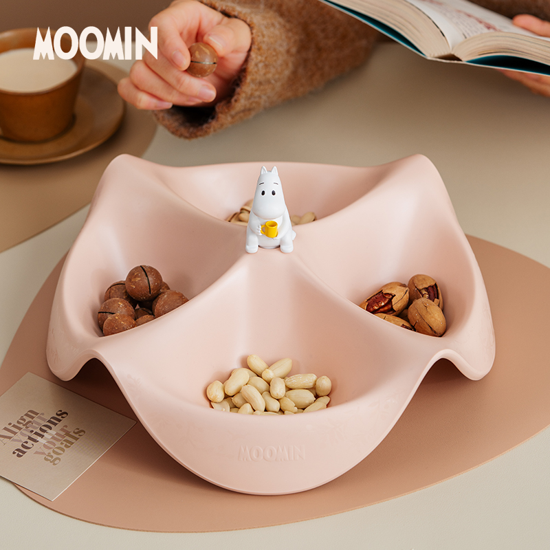 芬兰姆明moomin干果盘卡通糖果盒客厅坚果盘结婚过年零食点心收纳-图0