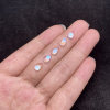 Wholesale natural moonstone pear-shaped ring face high transparent blue moonlight bare stone Indian material strong blue light ring pendant with stone