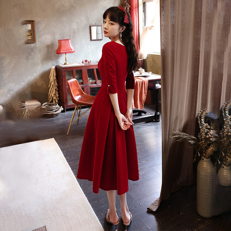 新娘2020新款秋季平时可穿敬酒服 花棠秀礼服/晚装