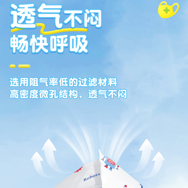 可孚儿童3D医用外科口罩一次性医疗单独包装学生专用3到6/8到12岁 - 图2