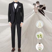 Romont Art Gallery Multitux Gown Groom Wedding Suit Men Suit Wedding Is Fitting Three Suits for Western-style Performance