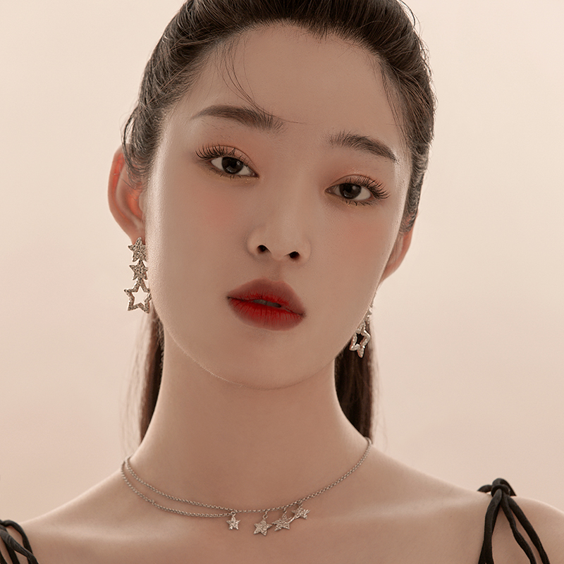 Glam Ever项链不对称星星项链送女友新款小众轻奢设计高级感项链