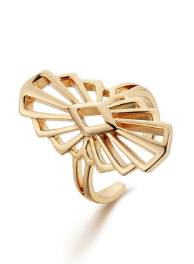 glamever烟花系列女银白色戒指