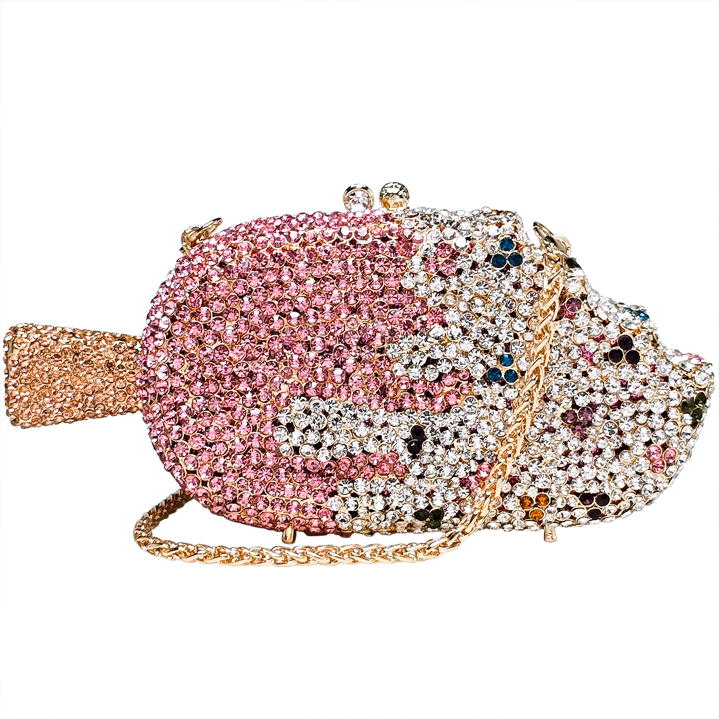 甜美可爱风手拿包轻奢晚宴礼服搭配的迷你包包精致水钻装饰口红包,淘宝优惠券,粉丝福利购,淘宝优惠卷