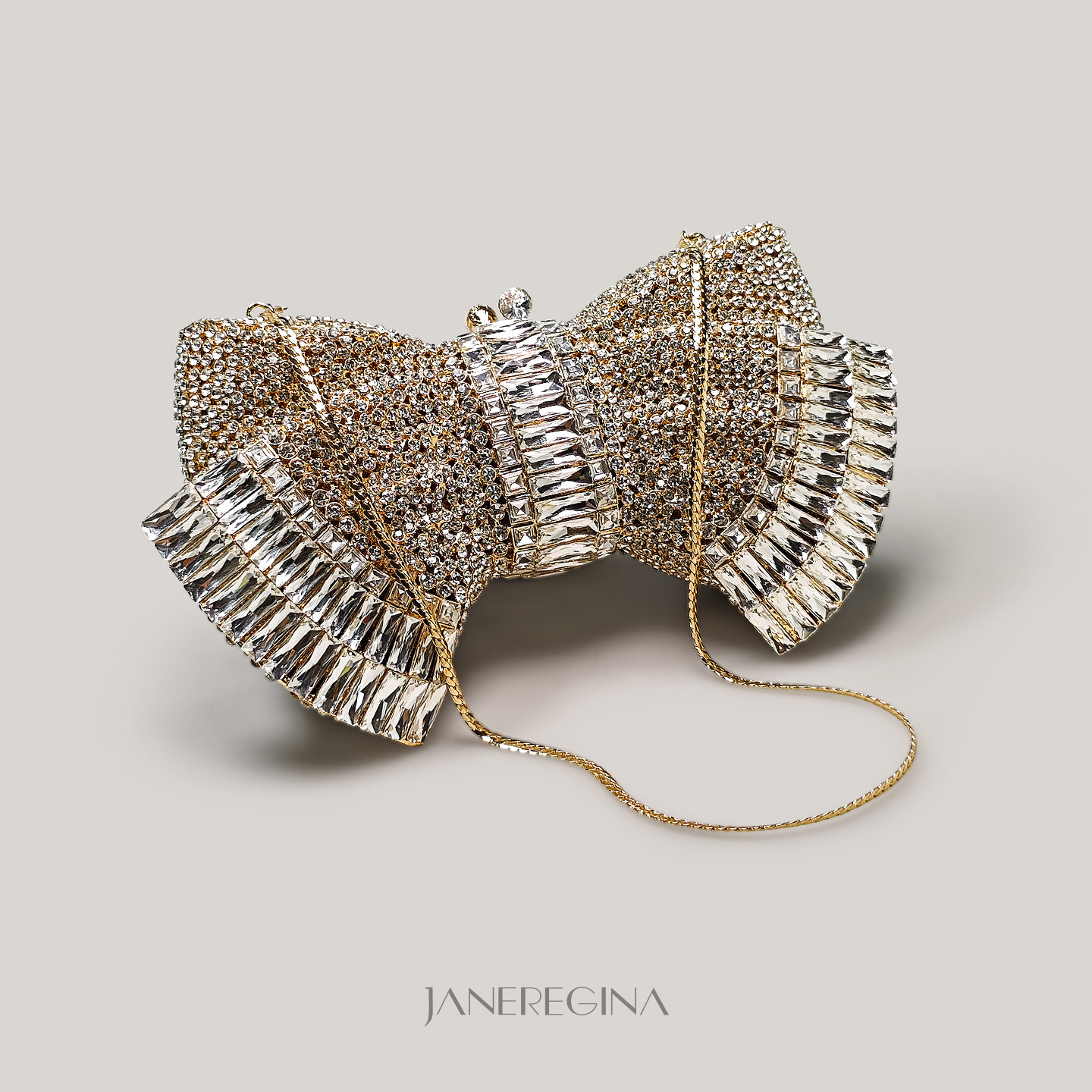 满钻蝴蝶结装饰晚宴包礼服搭配手拿包包女高级感走秀款金色旗袍包,淘宝优惠券,粉丝福利购,淘宝优惠卷