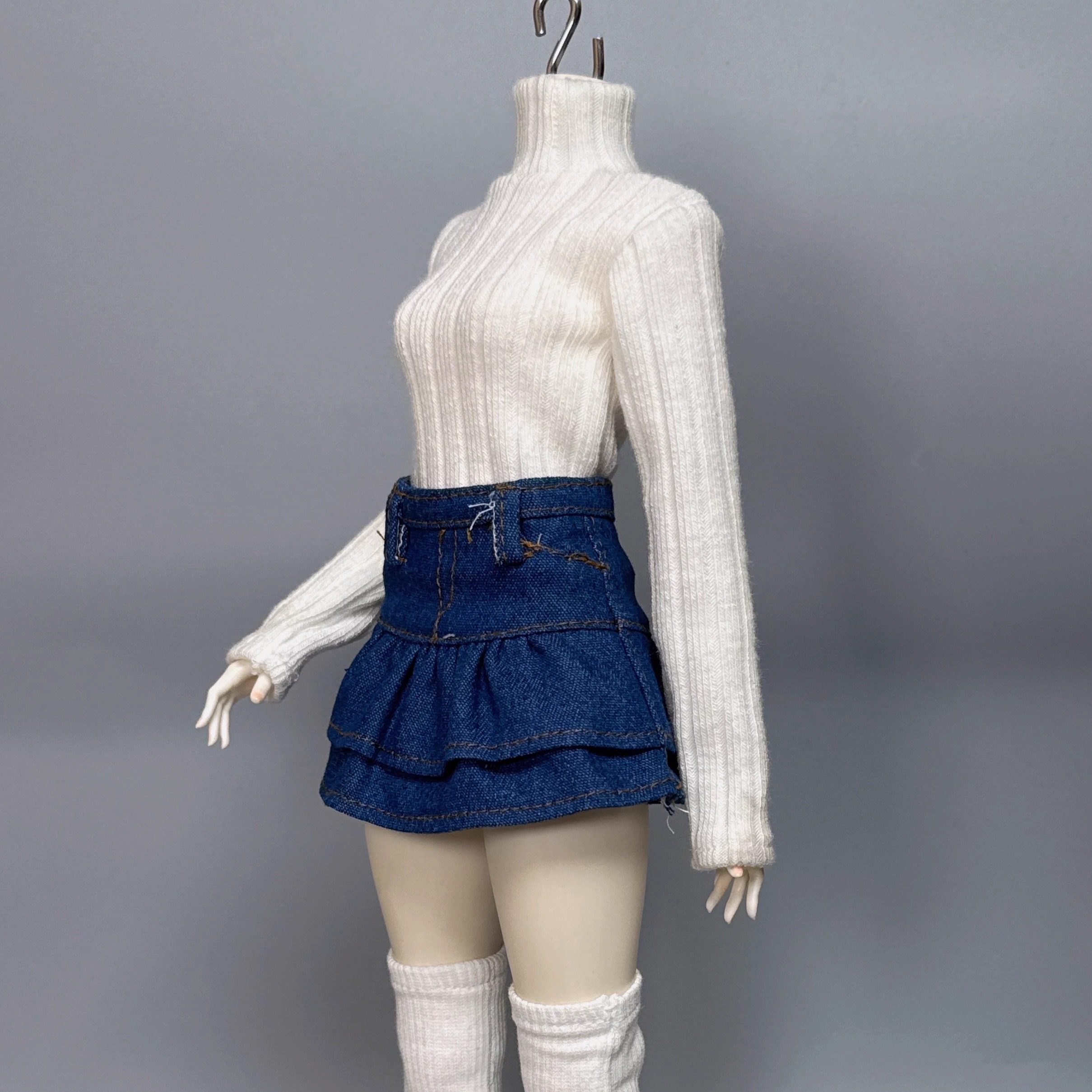 BJD娃衣高领打底毛衣4分3分上衣牛仔花苞裙子针织腿袜,淘宝优惠券,粉丝福利购,淘宝优惠卷