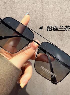 高清偏光墨镜男款2025新款高级感开车专用方形黑色男士太阳镜百搭