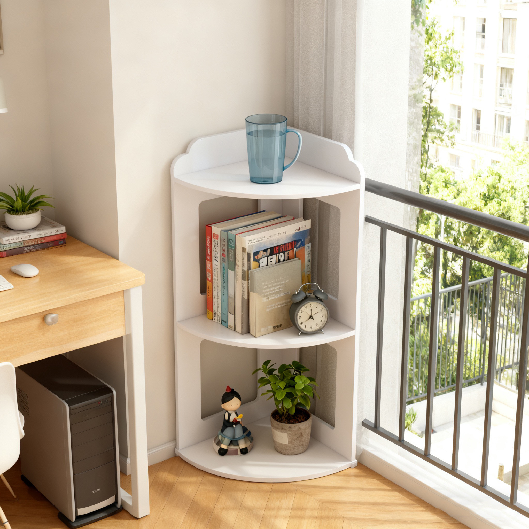 转角桌面收纳盒学生书桌文具整理盒办公室工位杂物书立架,淘宝优惠券,粉丝福利购,淘宝优惠卷