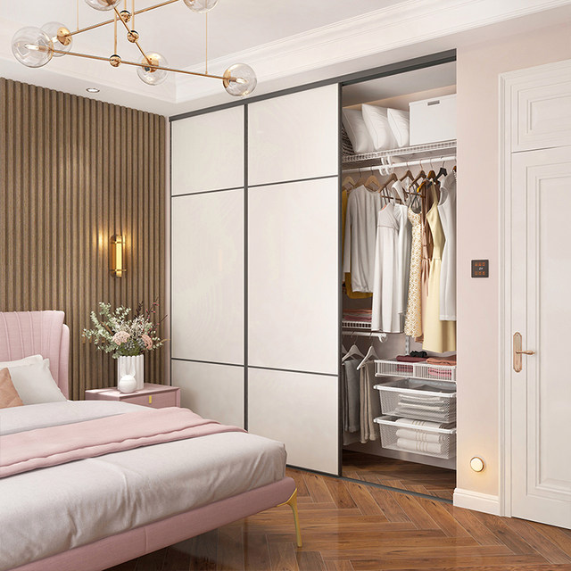 Platinum-resistant metal wardrobe walk-in closet storage rack
