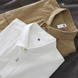 Хлопковая осенняя рубашка, универсальный лонгслив, в американском стиле, свободный крой