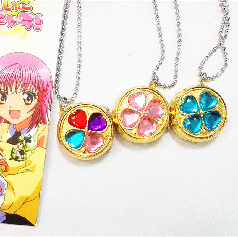 儿童会旋转时钟公主水晶颈链玩具 豆豆龙饰品其它首饰