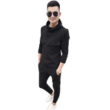 Демисезонный трендовый комплект для влюбленных для отдыха, толстовка с капюшоном подходит для мужчин и женщин, штаны, коллекция 2021, в корейском стиле