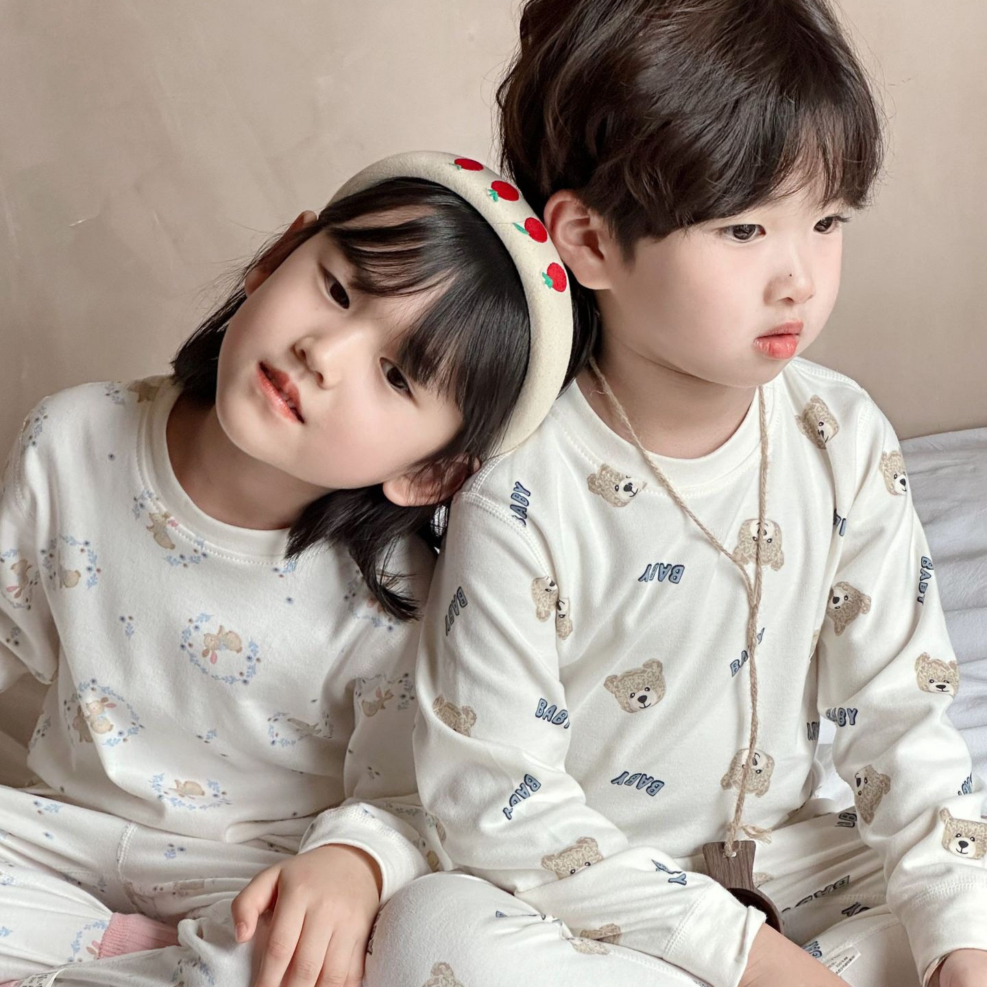 Children's Pure Cotton Autumn Clothes and Autumn Pants Sweat-Absorbent Bottoming Underwear